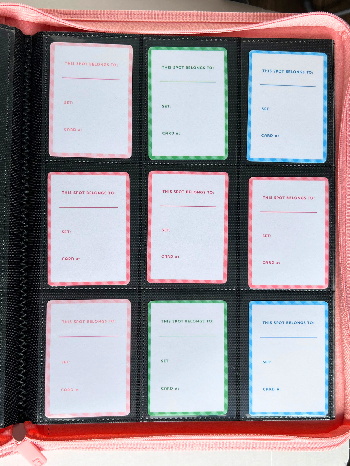 12 Blank Placeholder Cards Set