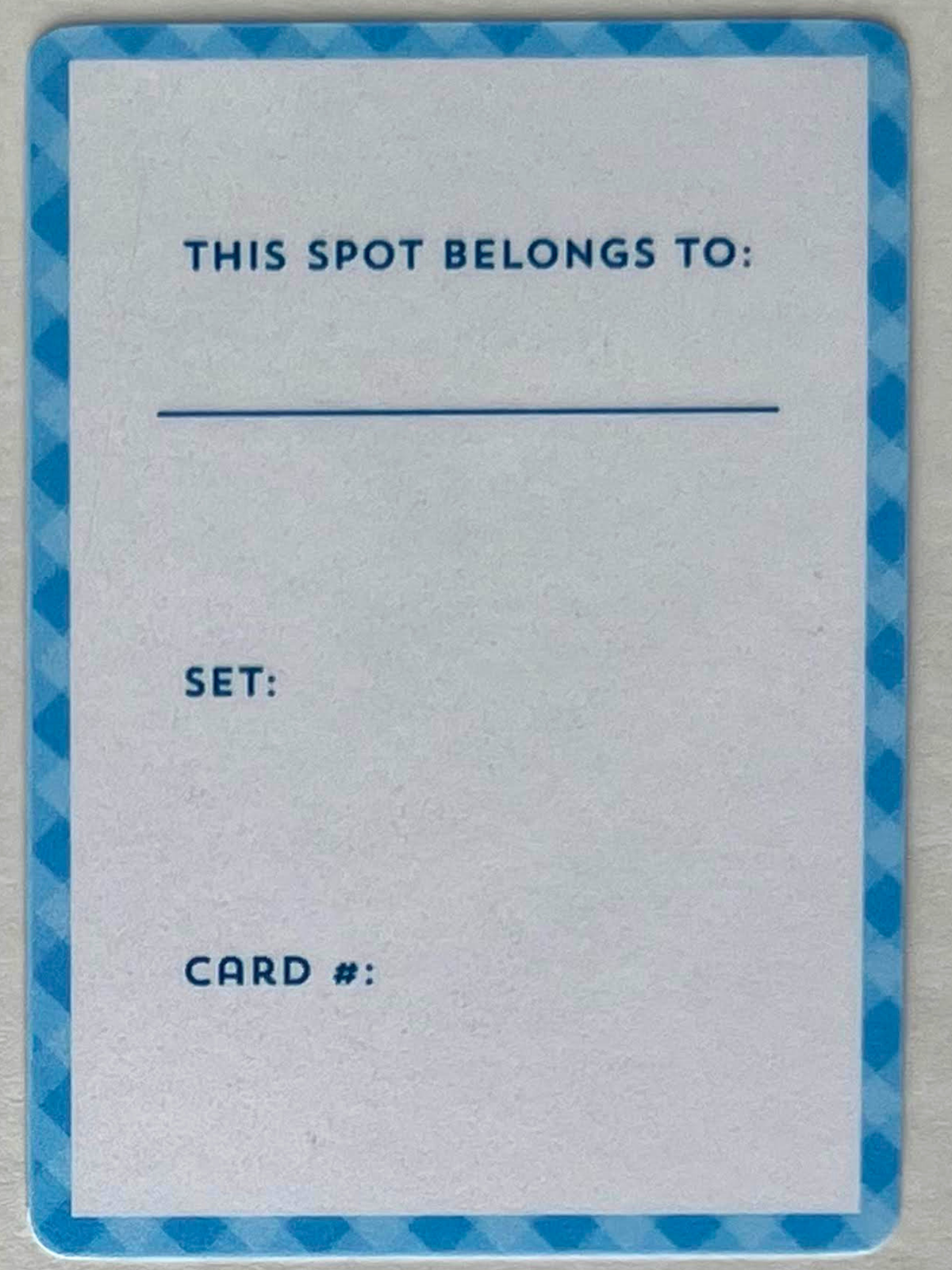 12 Blank Placeholder Cards Set
