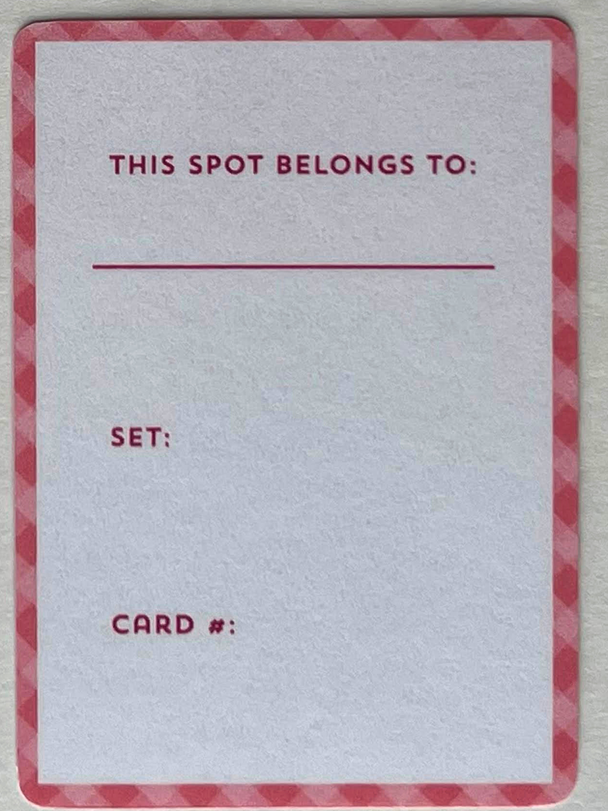 12 Blank Placeholder Cards Set