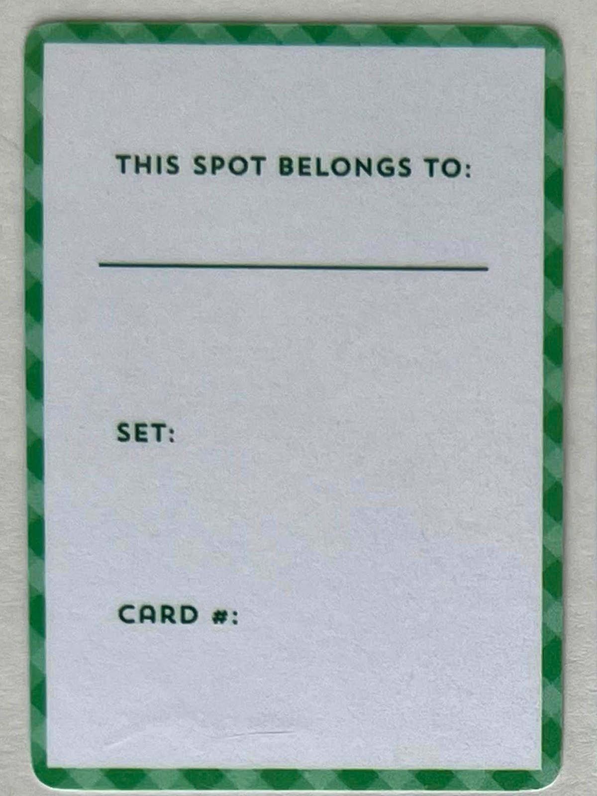 12 Blank Placeholder Cards Set