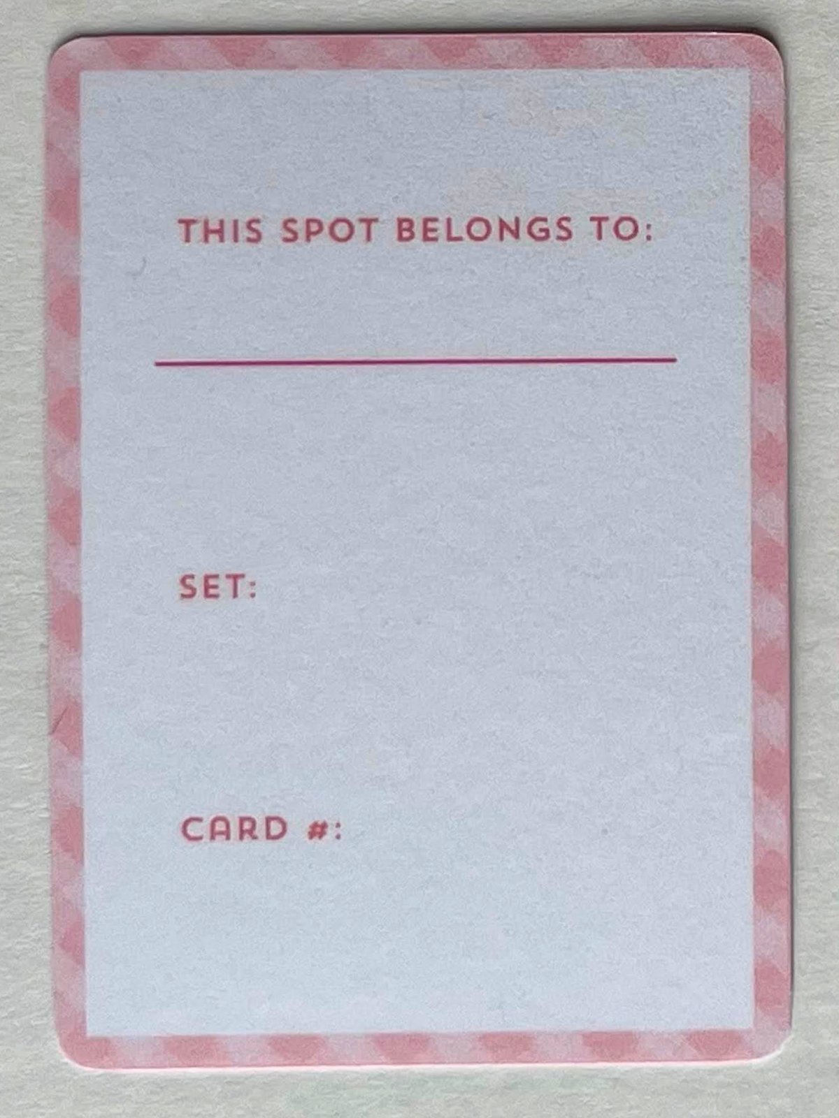 12 Blank Placeholder Cards Set